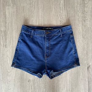 Bershka blue denim shorts